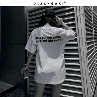  Áo thun nữ BLACKDOKI MAISON-BANAL  áo phông basic hiện đại cá tính chất cotton dày dặn oversize 