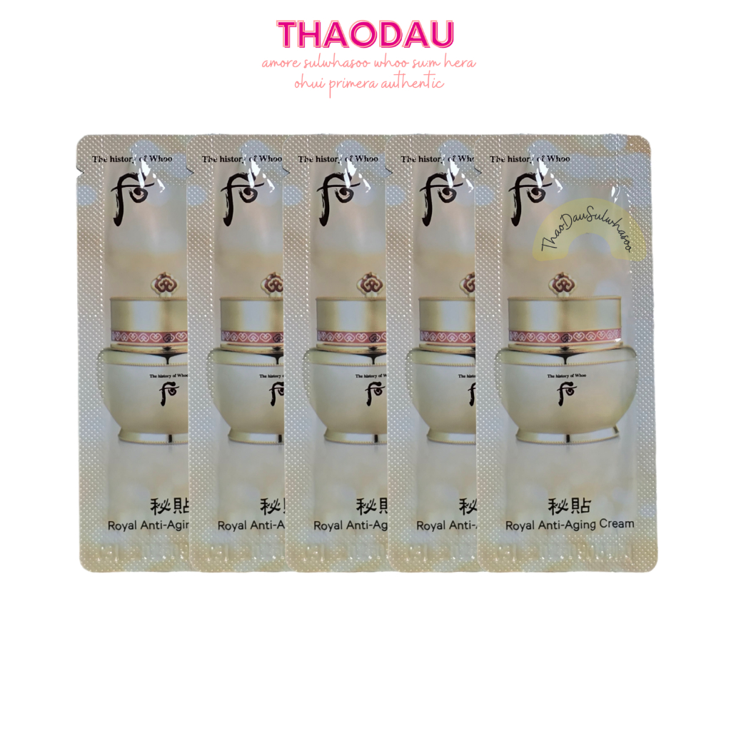 10 Or 20 Gói Kem Whoo Bichup Dưỡng Chống Lão Tự Hồng Nhuận Da Whoo Bichup Royal anti aging Cream 1Ml