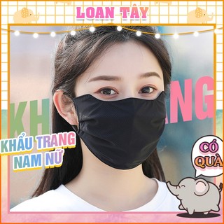 Khẩu Trang Vải Nam Nữ Chống Nắng Vân Lỗ Vành Gò Má Cao Chất Vải Mát HoneyComb L2528