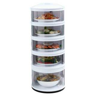 Lồng bàn 5 tầng cao cấp bảo quản thực phẩm và đồ ăn hiệu quả, lồng bàn bảo quản thức ăn 5 tầng có quai xách tiện lợi