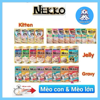 Pate mèo - pate nekko kitten/jelly/gravy 32 vị 70g/gói