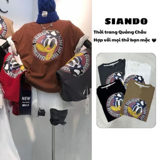 Áo thun nữ unisex hàng quảng châu form rộng tay lỡ chất cotton đẹp SIANDO AT012