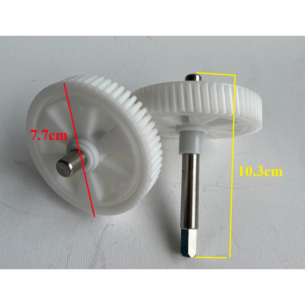 LINH PHỤ KIỆN THAY THẾ -Bánh răng màu trắng 60 răng cao 10,cm lắp động cơ của máy ép chậm SAVTM JE07