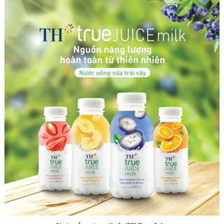 Chai Nước uống sữa trái cây TH True Juice Milk các vị chai 300ml