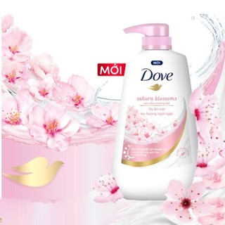 Sữa tắm Dove Sakura hương hoa anh đào dưỡng ẩm thơm lâu 500g