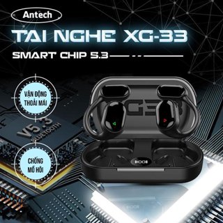 Tai nghe, hộp sạc, bluetooth thể thao XG33, không đau tai, đeo vành, vận động thoải mái, Bluetooth 5.3, pin khỏe, có mic