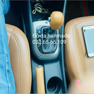 Bọc da cần số + phanh tay Kia Rio số tự động