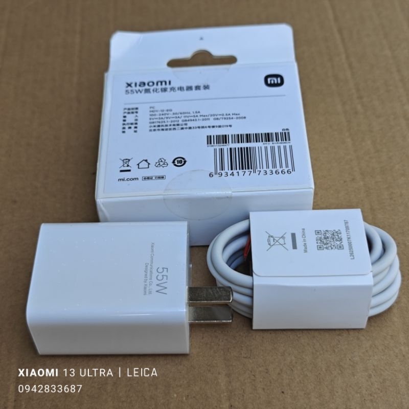 Bộ Sạc Nhanh Xiaomi Zin 33w 55w 67w 90w 120w Bóc Máy