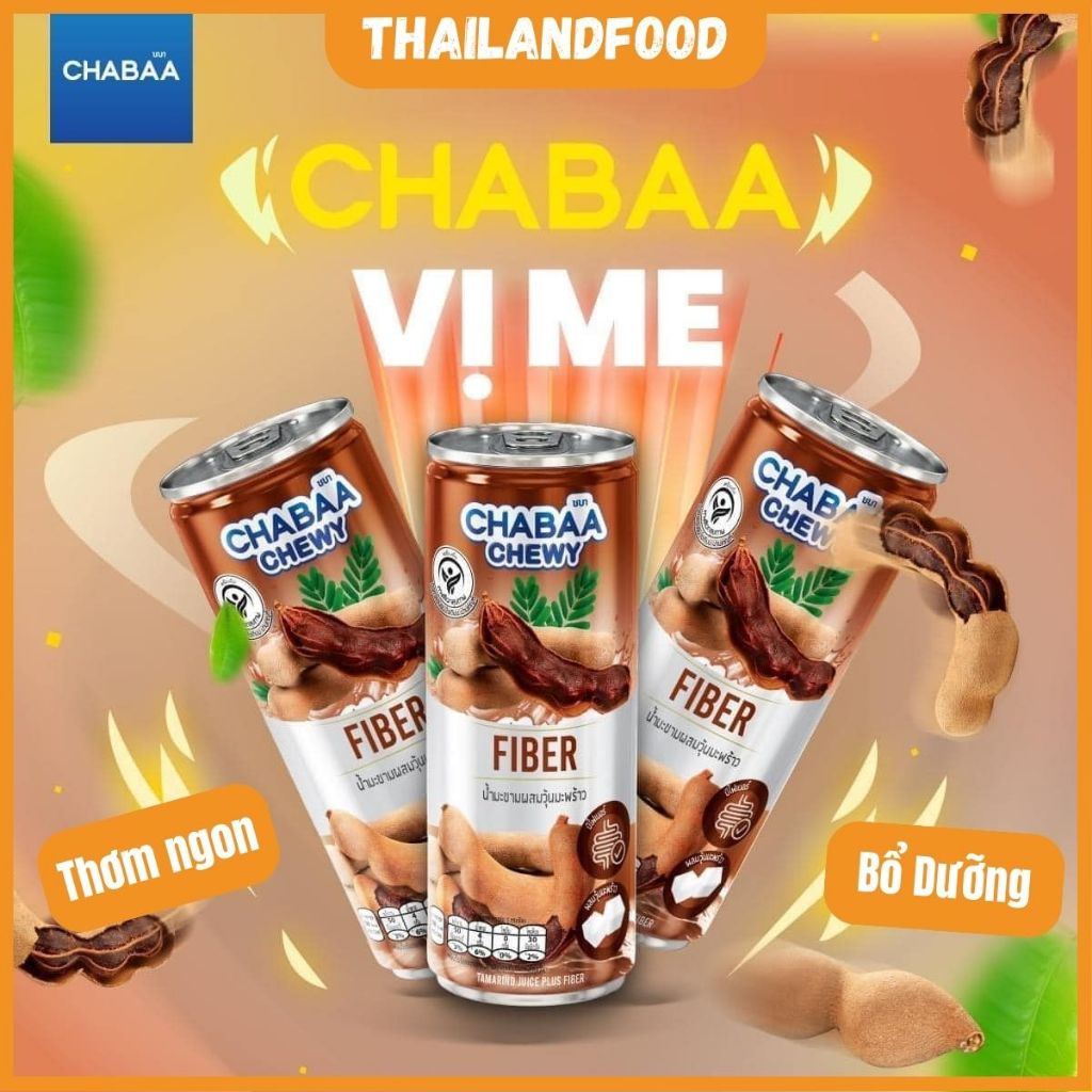 Nước ép me thạch dừa Chabaa Thái Lan 230ml