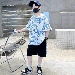 Bộ quần áo bé trai 15-45kg mẫu Bộ Chữ Cái. Thiết kế năng động, cá tính.HE32