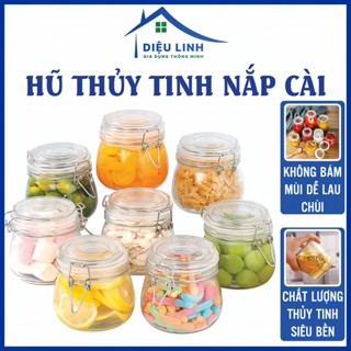  Hũ Thủy Tinh Nắp Cài Khoá Inox 500ml  Lọ Thuỷ Tinh Đựng Gia Vị  Ngâm Củ Quả Thực Phẩm Dieulinhshop 