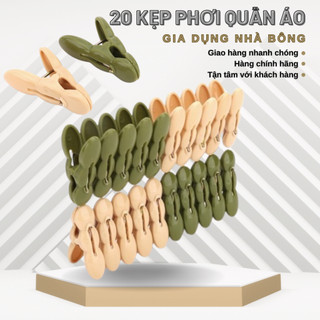 Set 20 kẹp phơi quần áo, Kẹp phơi quần áo nhựa cao cấp