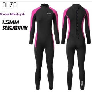 Đồ bơi lặn biển chuyên nghiệp cho nữ dày 1.5mm BCW2002 / BCW2001 chất cao su neoprene  hiệu Ouzo