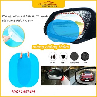 Miếng dán kính chiếu hậu xe hơi trong suốt chống sương mù/ nước mưa tiện dụng
