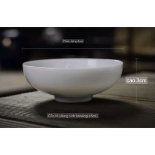 Bộ 6 chén uống trà hình nón - chén trà miệng mỏng