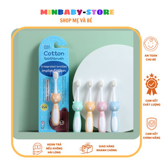 Bàn chải đánh răng lông cotton siêu mềm cho bé từ 2 tuổi Mini Soft