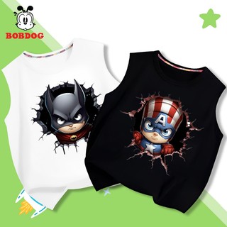 Áo ba lỗ bé trai 2024 BOBDOG, áo thun chất cotton in hình cho bé