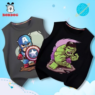 Áo ba lỗ bé trai 2024 BOBDOG, áo thun chất cotton in hình cho bé
