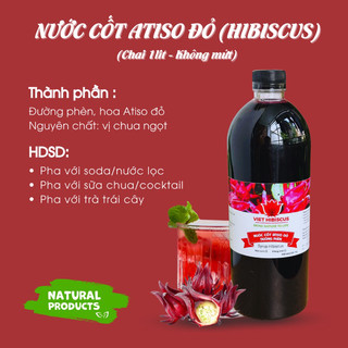 Nước cốt atiso đỏ (Hibiscus) vị chua ngọt giải nhiệt cơ thể [KHÔNG KÈM MỨT]