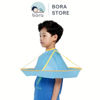 Áo choàng cắt tóc cho bé giúp không dính tóc lên người