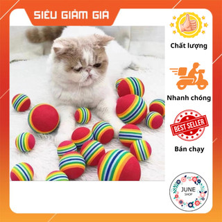 Banh mềm đồ chơi cho mèo, Đồ Chơi Gặm màu Cầu Vồng 3.5/4.2/6.3cm Cho Thú Cưng