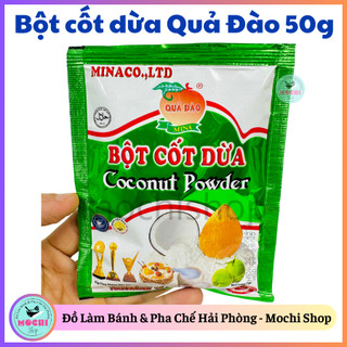 Bột cốt dừa quả đào Mina gói 50g dùng nấu chè, làm bánh, pha chế