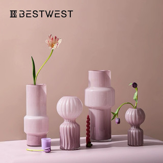 Bình/ Lọ cắm hoa Tím pastel gam màu nhẹ nhàng Decor Trang Trí nhà cửa