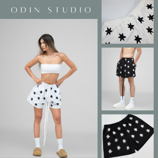 Quần short nữ STRESSMAMA in ngôi sao- Quần đùi nữ vải thun lạnh co dãn cạp chun thoải mái vận động streetwear ODIN