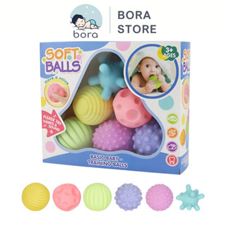 Bóng cho bé chơi, bóng xúc giác giúp phát triển xúc giác, thị giác, thính giác cho bé