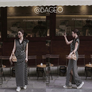 Váy cộc tay cổ đức triết eo TKCC BAGEO