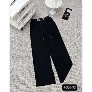 Quần suông lụa cạp cao chữ miu miu hàng Qcl1