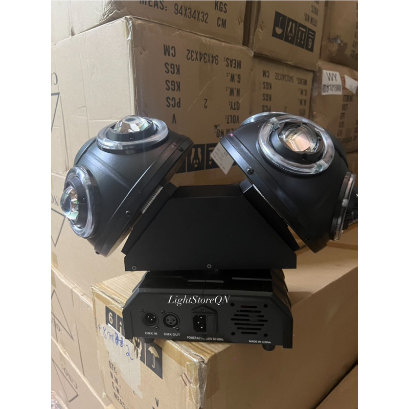 Đèn sân khấu; moving ball 2 đầu viền led; moving ball 2 đầu 8 bóng viền led kết hợp laser; đèn movin
