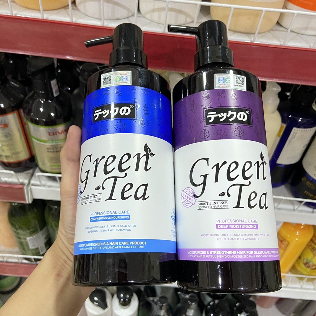 Dầu gội XẢ green tea nhật MEIKI Dầu gội Meiki phục hồi, giảm gàu, kiềm dầu, dầu gội nhật bản trà xanh 780ML BẢN MỚI