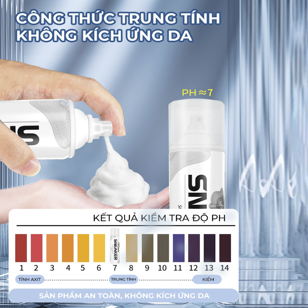 Combo 3 chai xịt tạo bọt vệ sinh giày Sneaker Geto, Combo chai xịt khử mùi giày cao cấp khử mùi hôi
