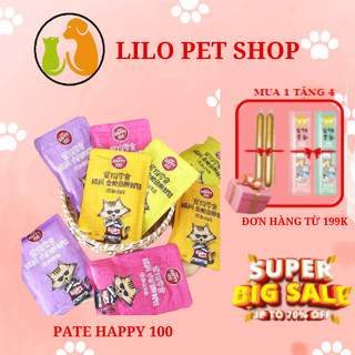 Pate cho mèo Wanpy happy 100 cho mèo gói 70gr- Bate cho mèo 6 vị hấp dẫn