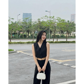 Áo gile croptop ruchan