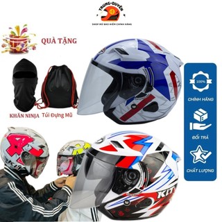 Mũ bảo hiểm 3/4 klt,2 lớp kính,tháo được lớp lót vệ sinh