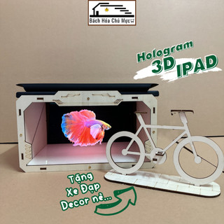Hộp Xem Video Hologram 3D Cho Ipad Máy Tính Bảng Mô Hình Đồ Chơi Hộp Ảo Ảnh Máy Chiếu Phim Làm Quà Tặng Cho Bé