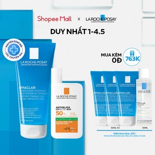 Bộ sản phẩm làm sạch và chống nắng kiềm dầu đến 12H La Roche-Posay Anthelios UVMune 400 Fluid