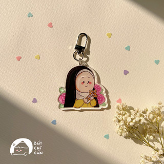 Móc khoá Công giáo - Quà tặng Công giáo - Thánh Têrêsa, Thánh Giuse - Nhựa Acrylic