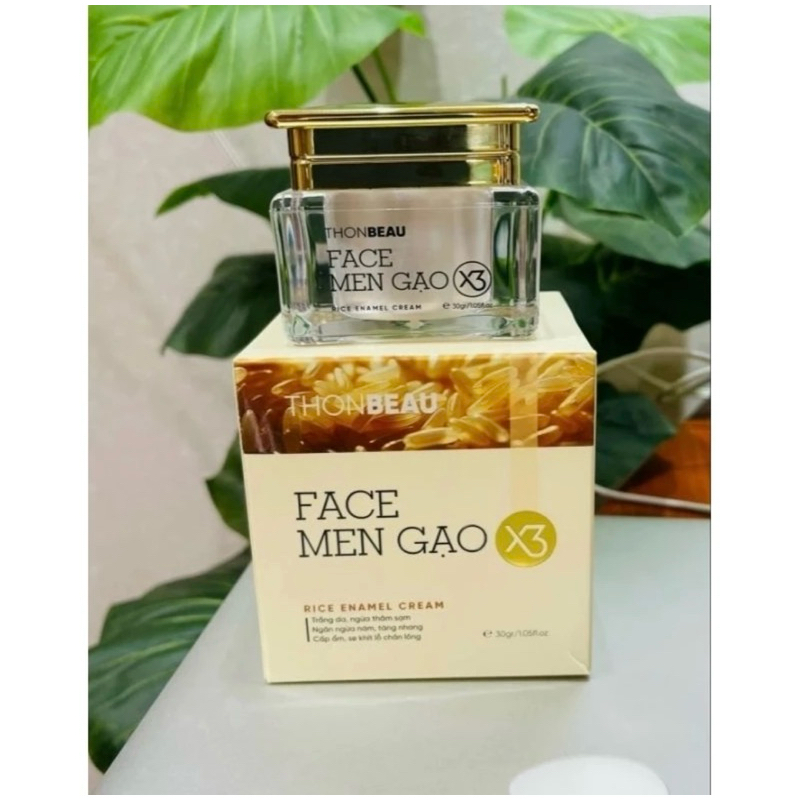  KEM FACE MEN GẠO 20g X3 tặng Mặt Nạ 