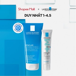 Bộ sản phẩm làm sạch và giảm mụn nhanh chỉ sau 8H La Roche-Posay Effaclar Duo+ M