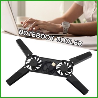 Đế tản nhiệt Gấp Gọn Tiện Dụng có 2 Quạt sử dụng cổng USB cho laptop 13.3/14 inch