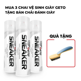 Combo 3 chai xịt tạo bọt vệ sinh giày Sneaker Geto cao cấp