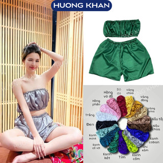 Bộ đùi mặc giảm béo, sét áo quây quần đùi xông hơi, massage cho spa chất LỤA thoáng mát