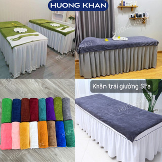 Khăn trải giường spa 90x190cm chất microfifer siêu mềm mịn, thấm nước tốt - đủ màu