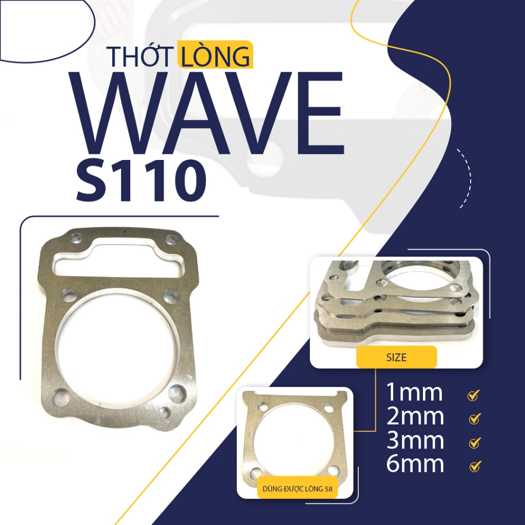 thớt lòng A110 WAVE A110   cnc 1 / 2 / 3 / 6 / 12 mm ( ly )  wave  A110 / s110 / blade 110 / rsx110.
