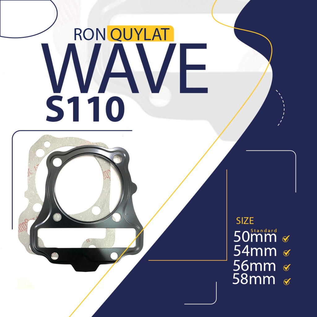 Full Bộ Ron Lòng Wave S110 zin 50 53 54 55 56 58 mm - Ron Quy lát thiết Wave S110 A110 Alpha 110 RSX