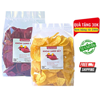 Khoai lang sấy mật ong giòn thơm ngon đặc biệt 500gr NutiFarm hoa quả sấy đặc sản đà lạt