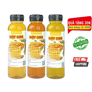 Mật ong nguyên chất NutiFarm 500gr hoa cà phê, hoa bạc hà, hoa cỏ kim
